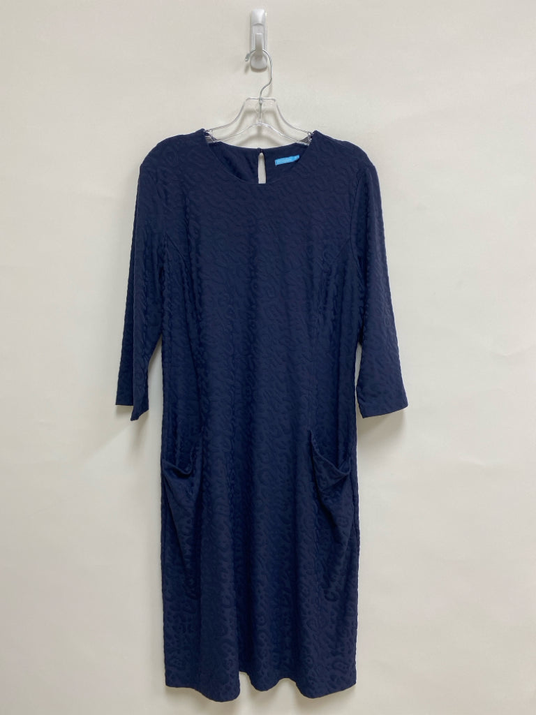 J McLaughlin Size XL Navy Animal Print Ladies Dress