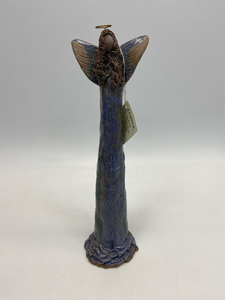 Blue Tan/Green Clay Figurine