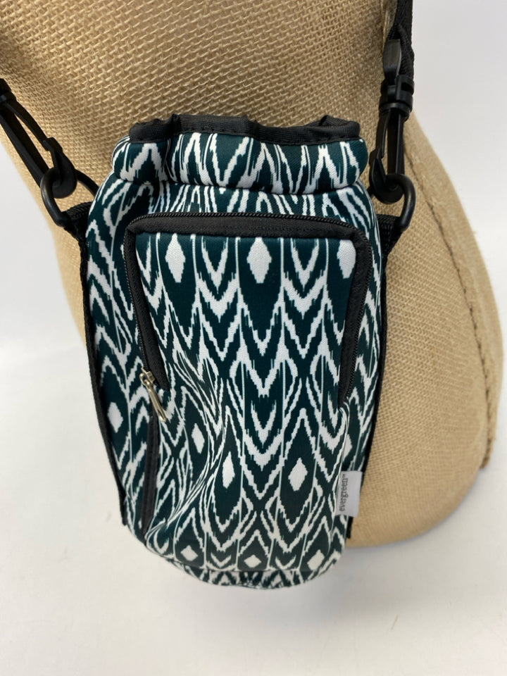 Evergreen Dark Green White Neoprene Crossbody