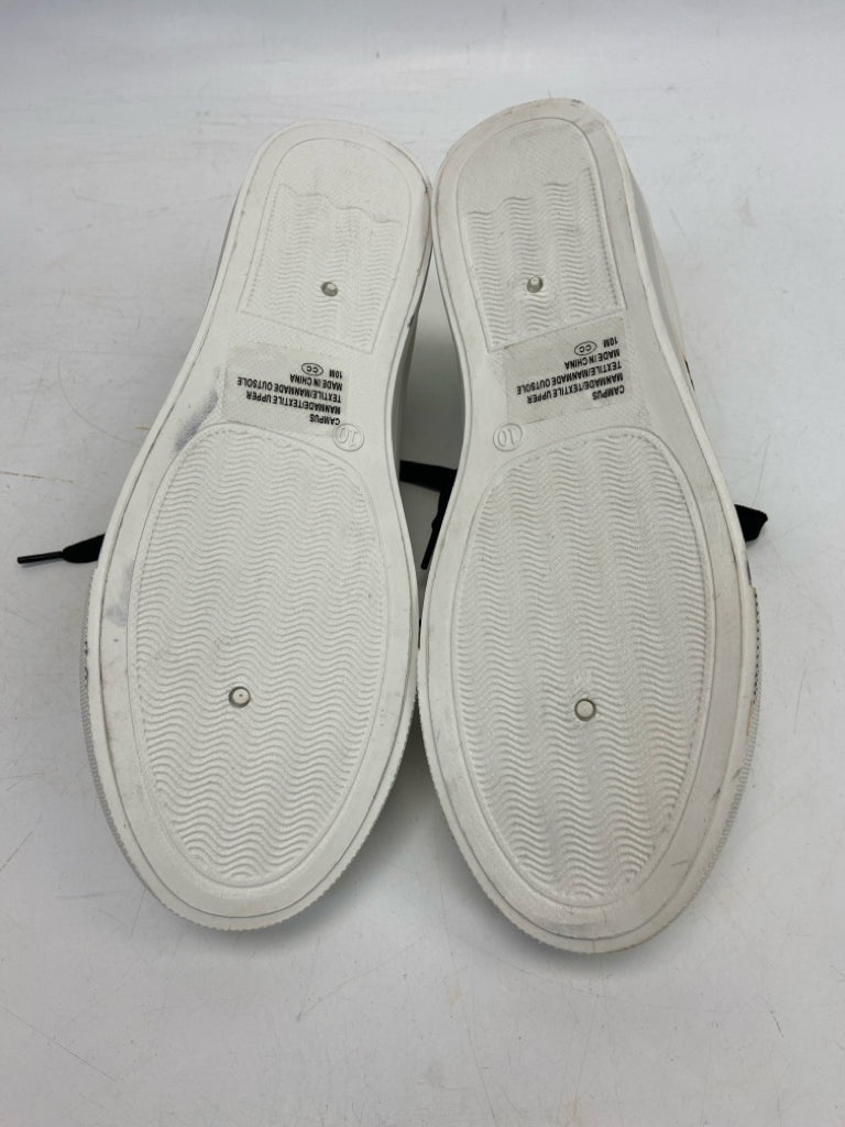 NWOT JellyPop  Size 10 White Black/Yellow Lace-up Sneakers
