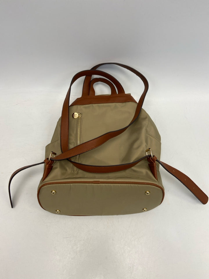 Tan Nylon Backpack