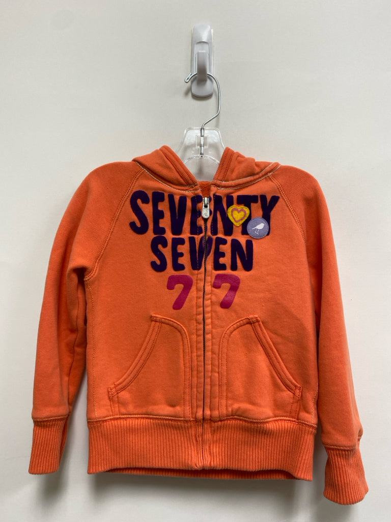 77 Kids SIZE 4 Orange Purple Hooded Girl&
