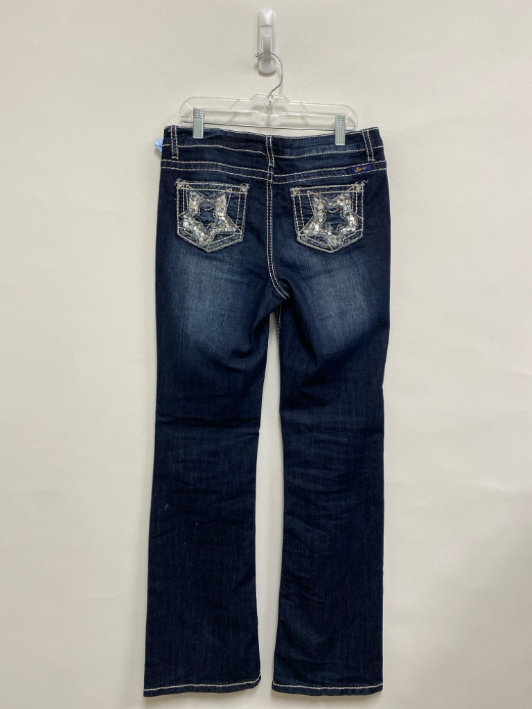 Seven 7 SIZE 16 Faded Navy Flared Girl&