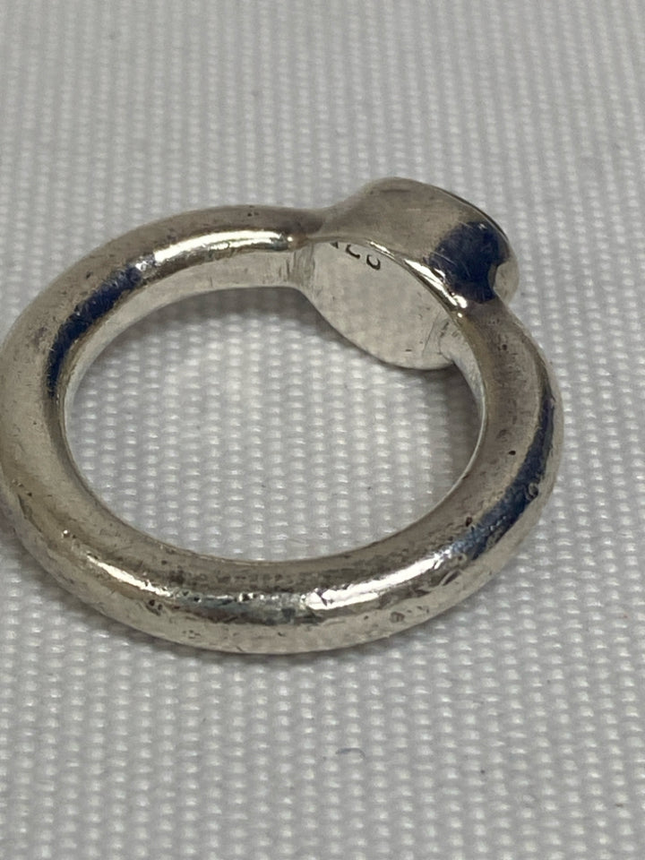 Silver Black Stones Ring
