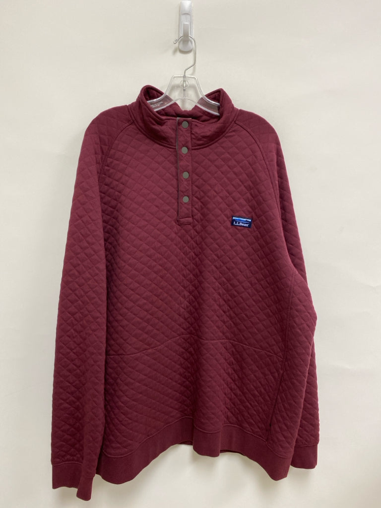 L L Bean Size 3X Burgundy Quilted Men&