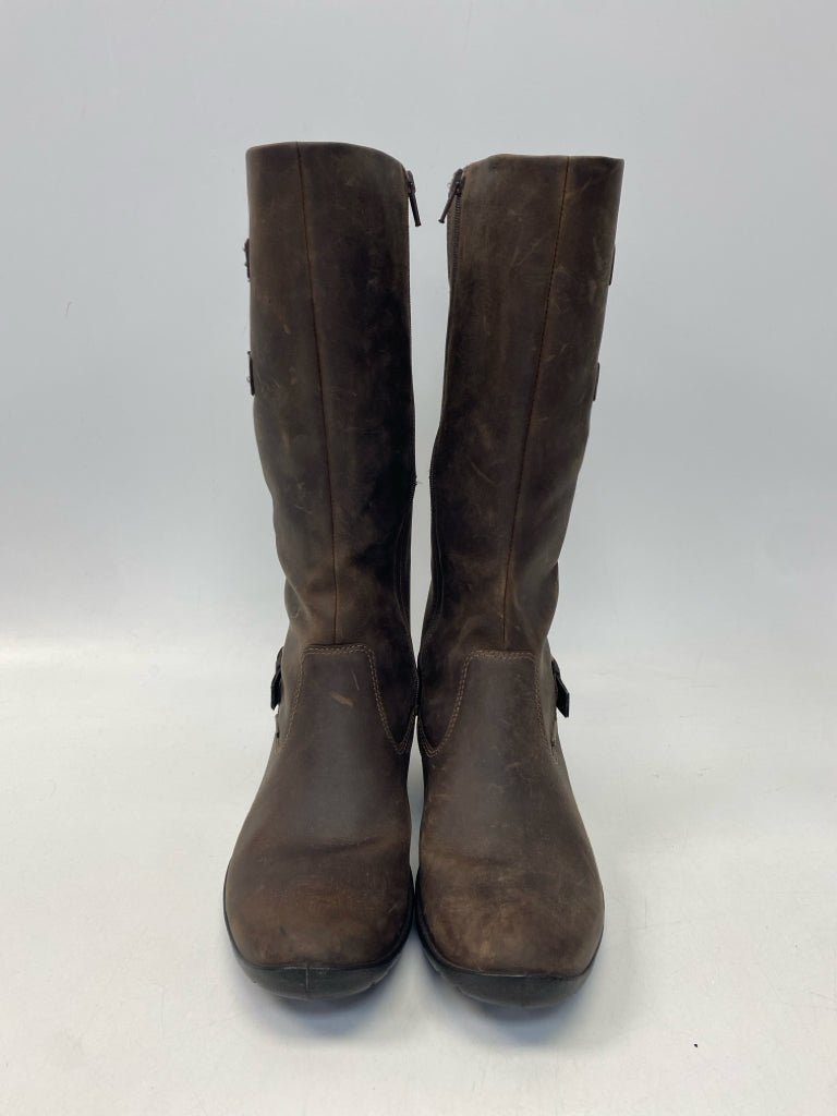 Ecco EU Shoe Size 39 Brown Distressed Boots