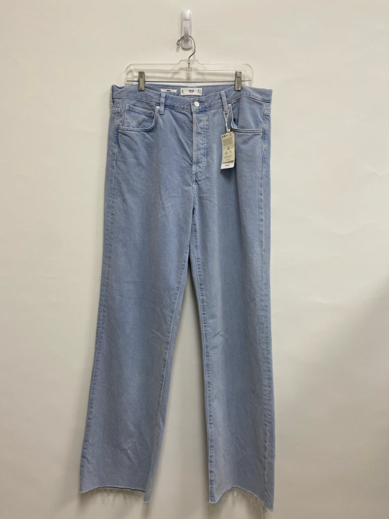 NWT MNG Size 12 Light Blue Wide Leg Ladies Jeans