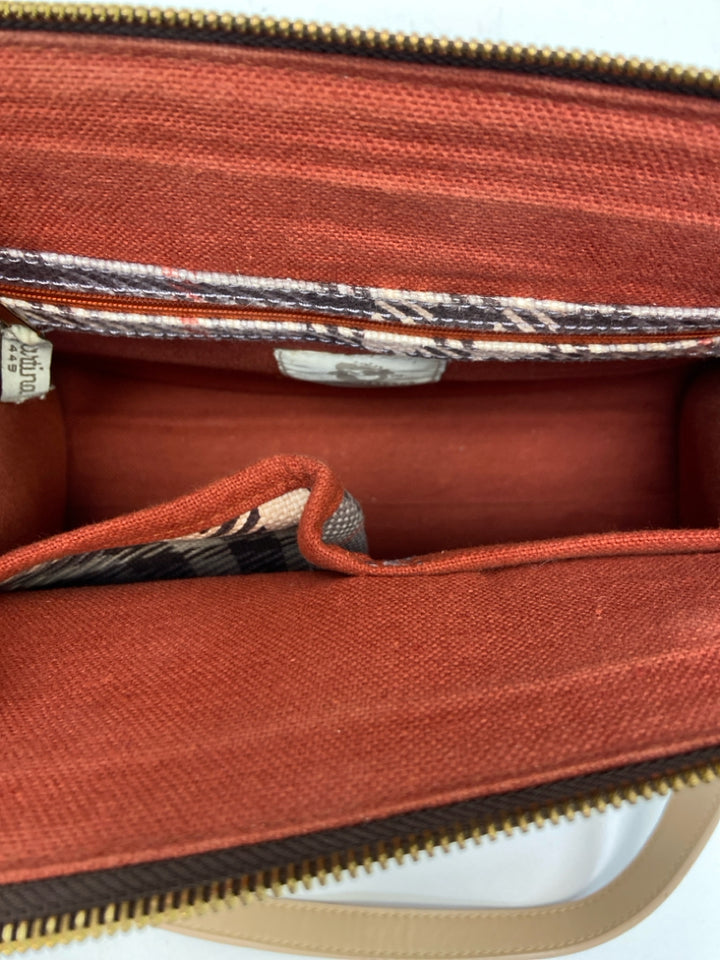 Spartina Tan Gray Plaid Handbag