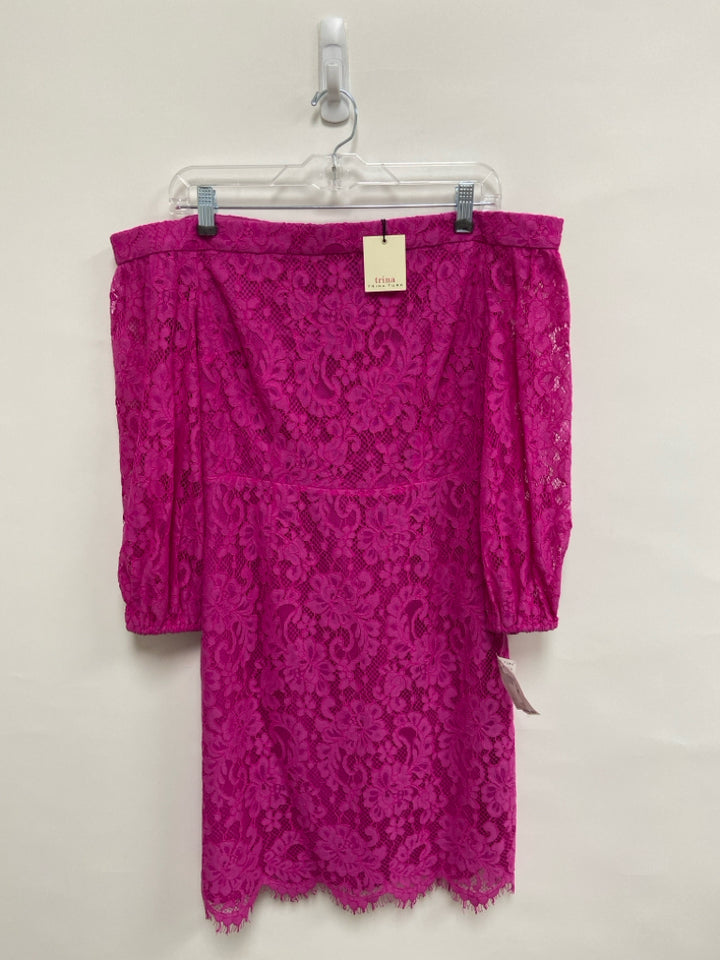 NWT Trina Turk Size 8 Hot Pink Lace Ladies Dress