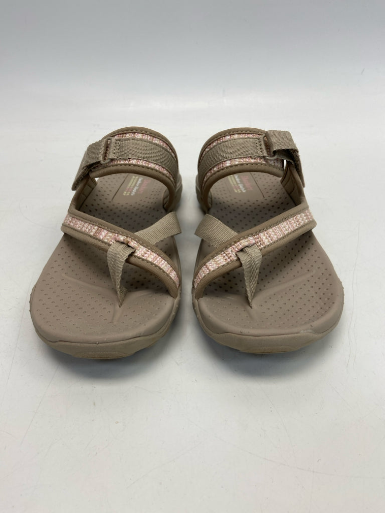 Skechers  Size 9 Tan Pink Sandals