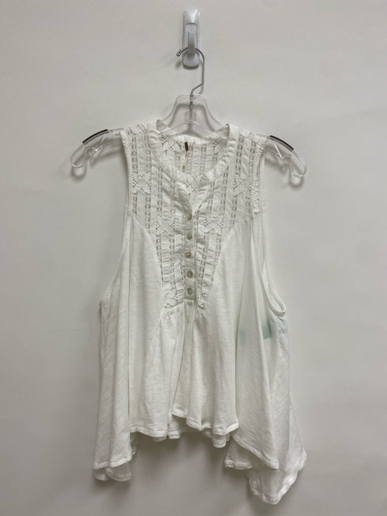 Free People Size XS White Lace Sleeveless Ladies Top