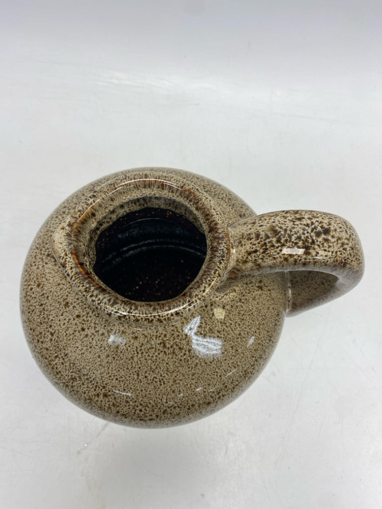Brown Cream Speckles Ceramic Vase