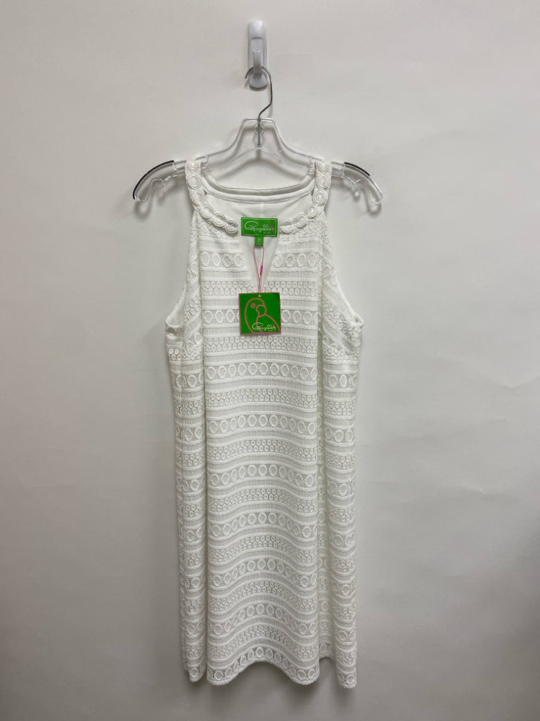 NWT Pappagallo Size 12 White Lace Sleeveless Ladies Dress