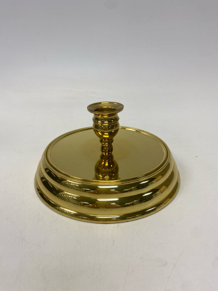 NEW/BOX Waterford Clear Brass Swirl Crystal Candleholder(s)
