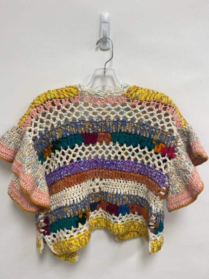 NWT Anthropologie Size XS Multi Color Texture Drape Crochet Ladies Sweater