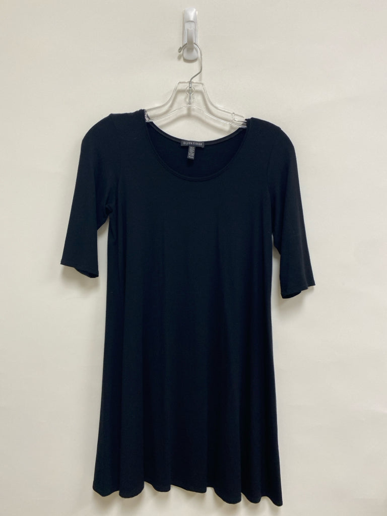 Eileen Fisher Size XS Black 3/4 Sleeve Ladies Dress
