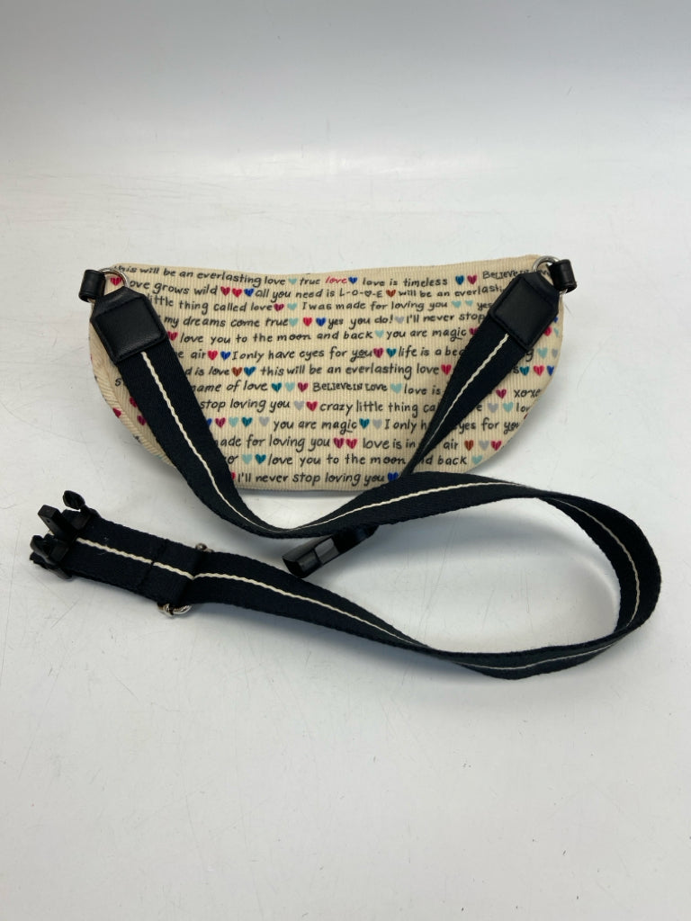 Brighton Cream Multi-Color Word(s) Belt Bag
