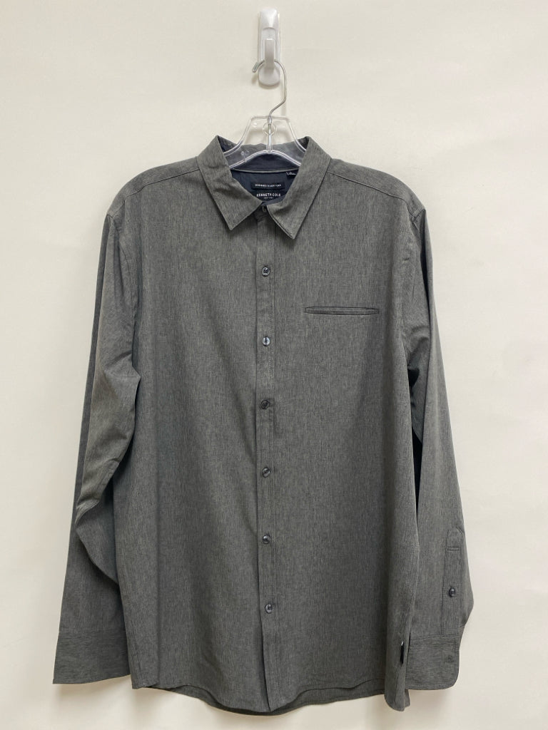 Kenneth Cole Size L Gray Button Up Men&