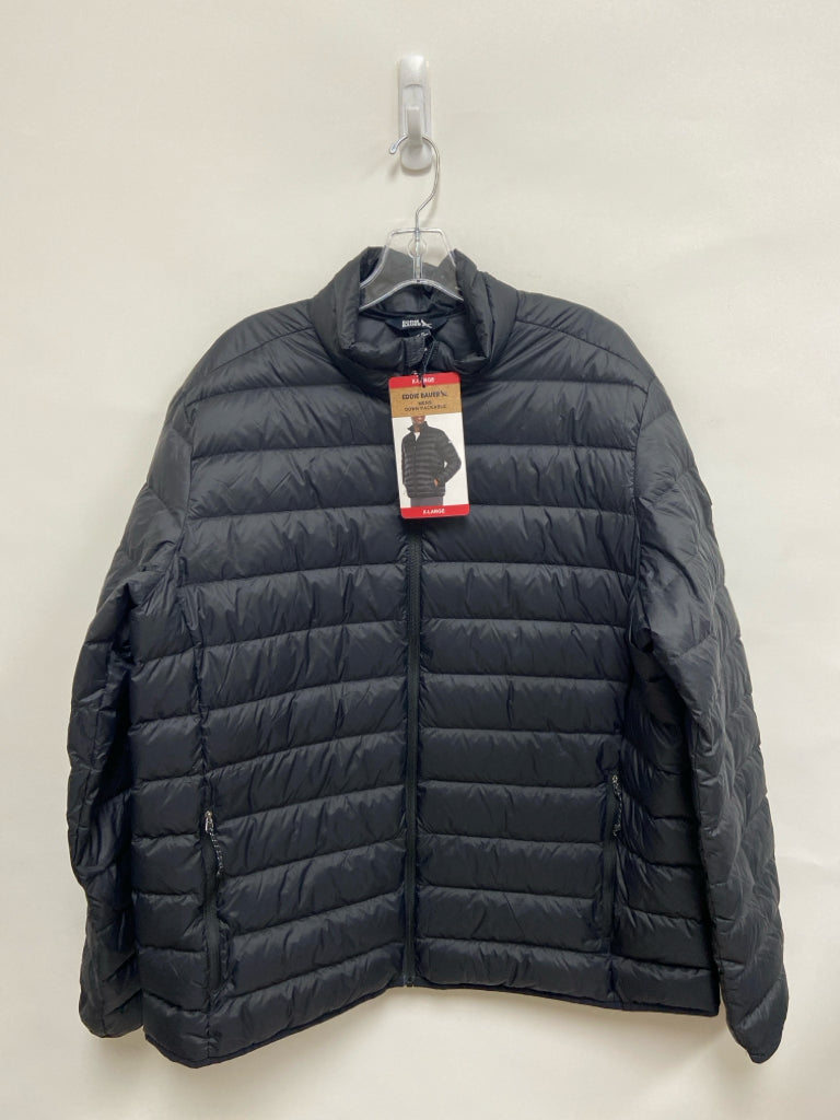NWT Eddie Bauer Size XL Black Zip Down Down Men&