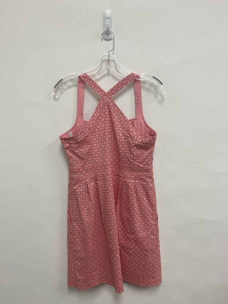 Nanette Lepore Size 10 Pink Coral Quatrefoil Sleeveless Ladies Dress