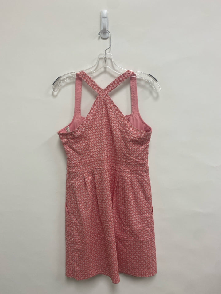 Nanette Lepore Size 10 Pink Coral Quatrefoil Sleeveless Ladies Dress