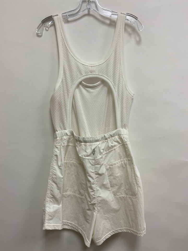 FP Movement Size M White Texture Sleeveless Ladies Romper