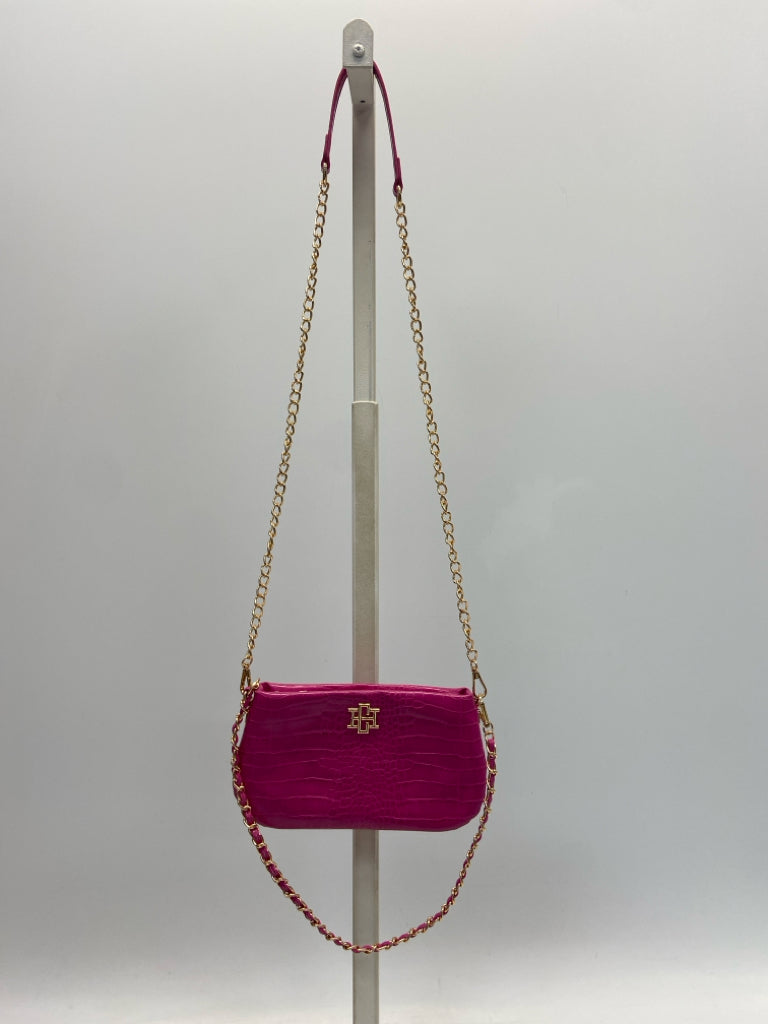 Fuchsia Embossed Handbag