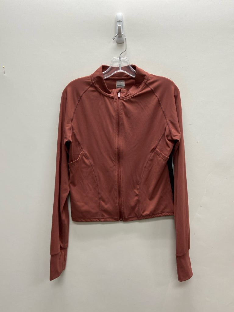 Size XXL Terra Cotta Zip Down Plus Size Athletic Jacket