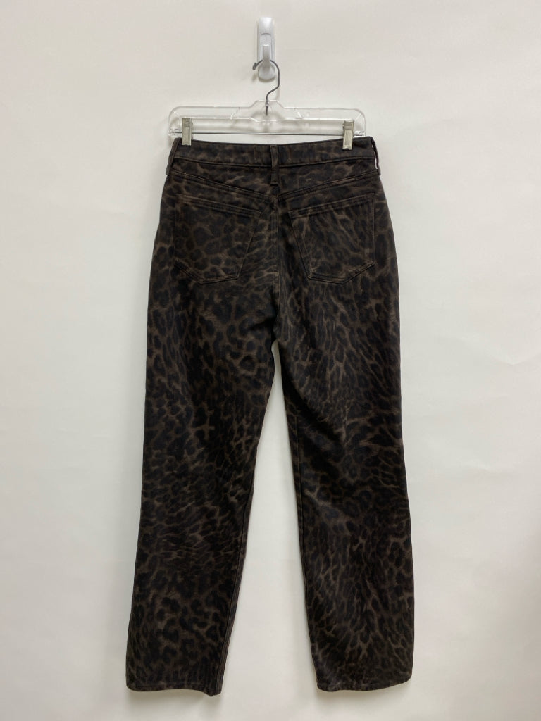 NWT Abercrombie &amp; Fitch Size 27 Brown Black Animal Print Ladies Jeans