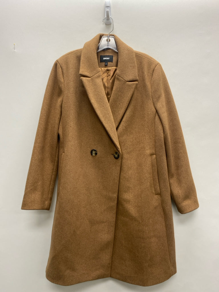 DKNY Size XL Tan Mottled Double-Breasted Ladies Jacket
