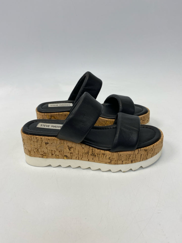 Steve Madden  Size 6.5 Black Sandals