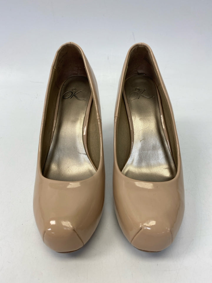 US Shoe Size 8 Nude Patent Heels