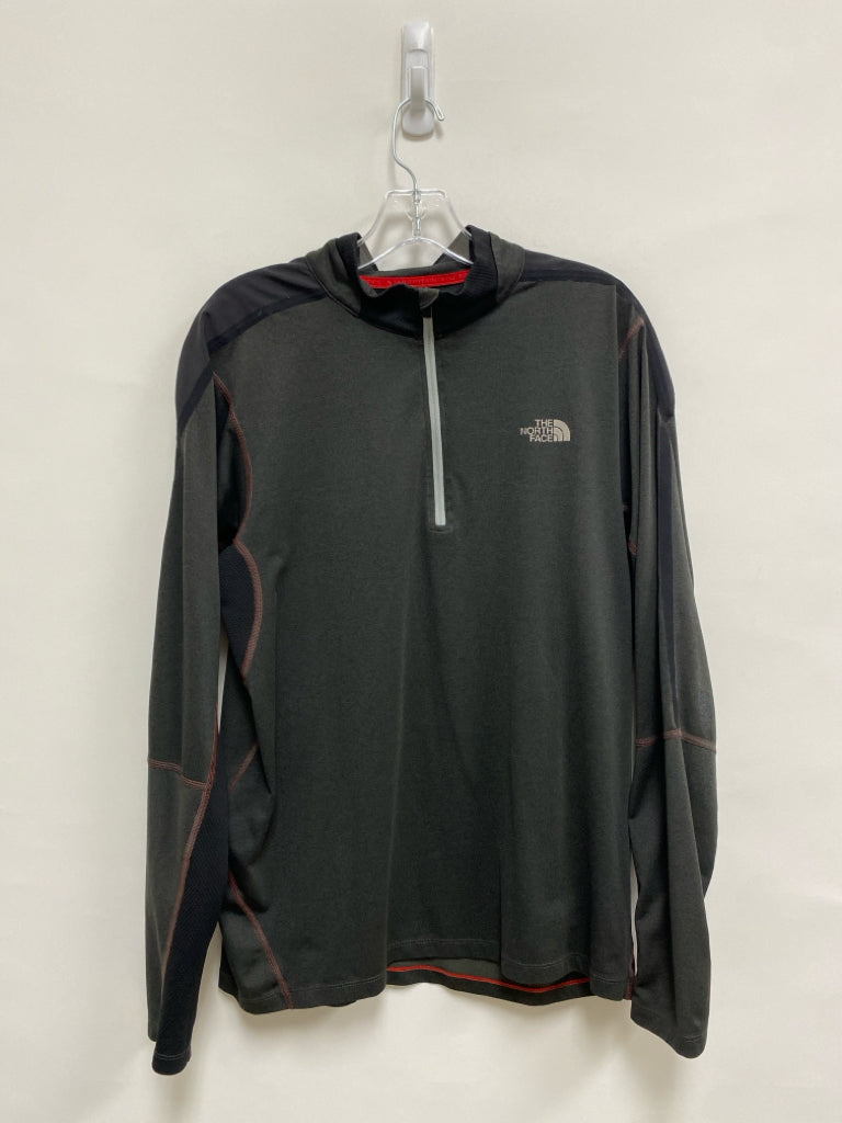 North Face Size M Charcoal Black Quarter Zip Men&