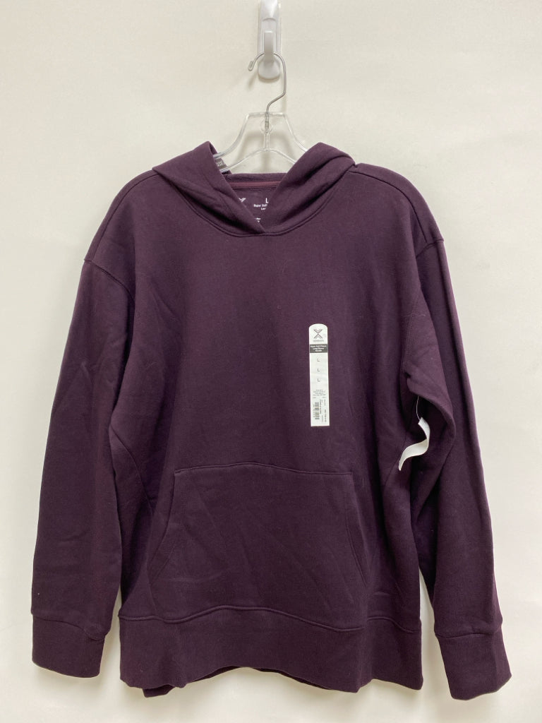NWT xersion Size L Dark Purple Hooded Ladies Sweatshirt