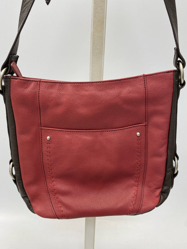Dark Red Dark Brown Handbag
