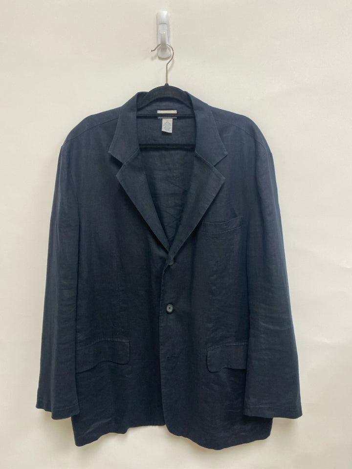 Size L Navy Linen Men&
