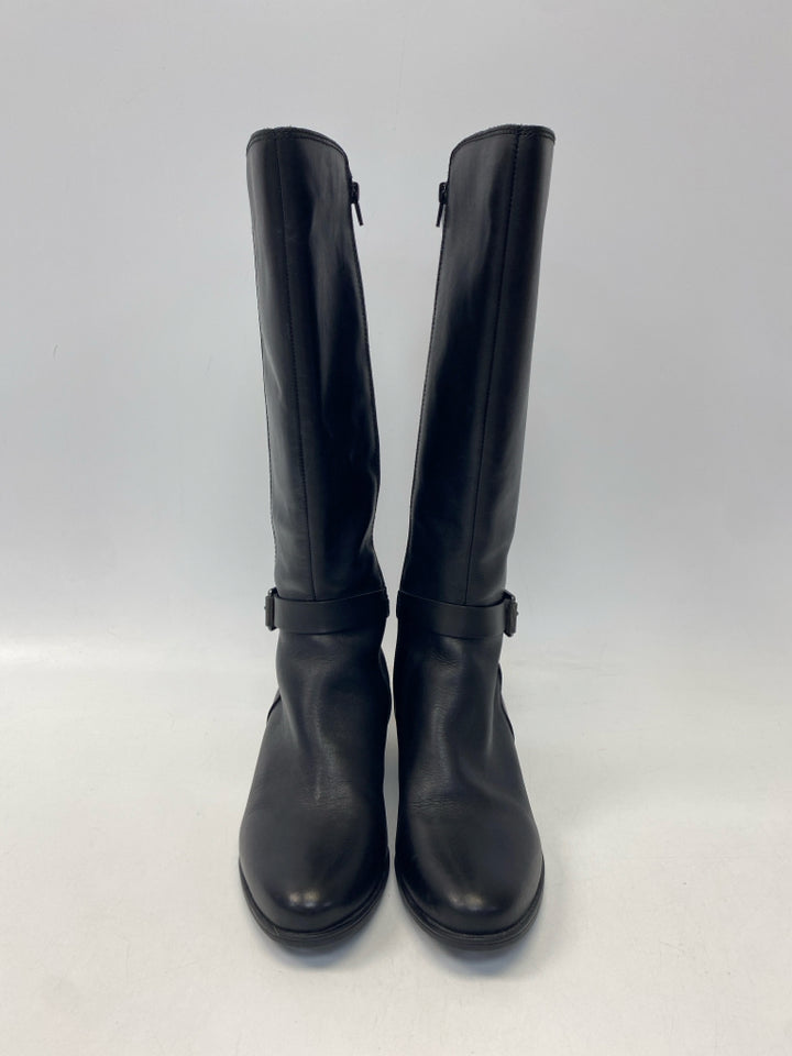 Naturalizer US Shoe Size 8.5 Black Side Zipper Leather Boots