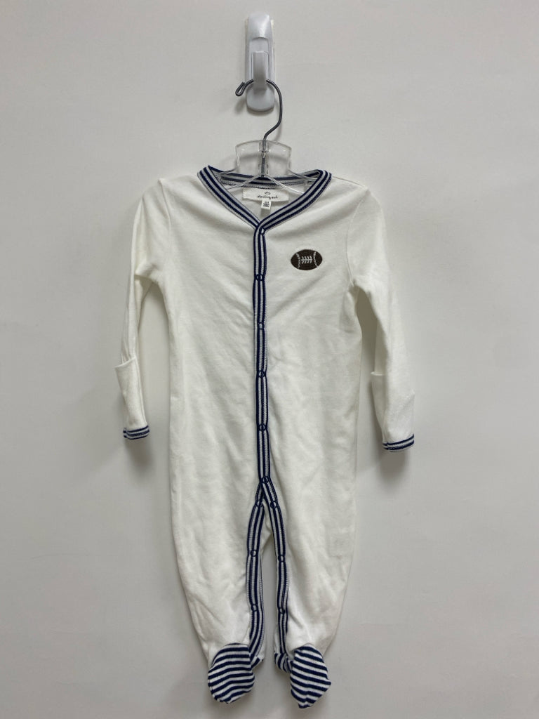 SIZE 6M White Navy Trimmed Boy&