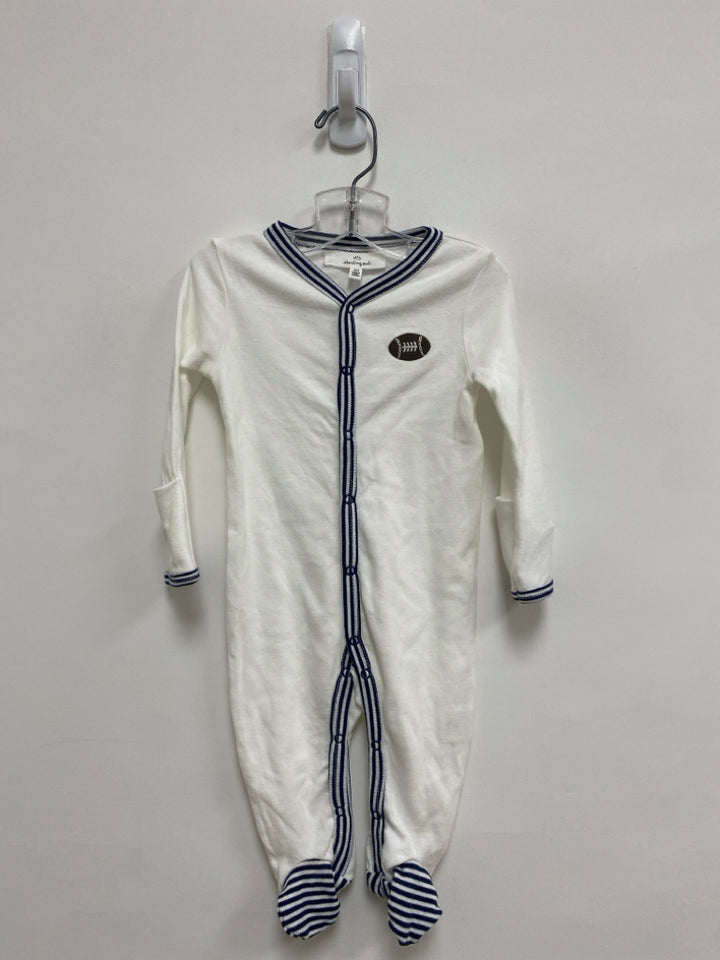 SIZE 6M White Navy Trimmed Boy&