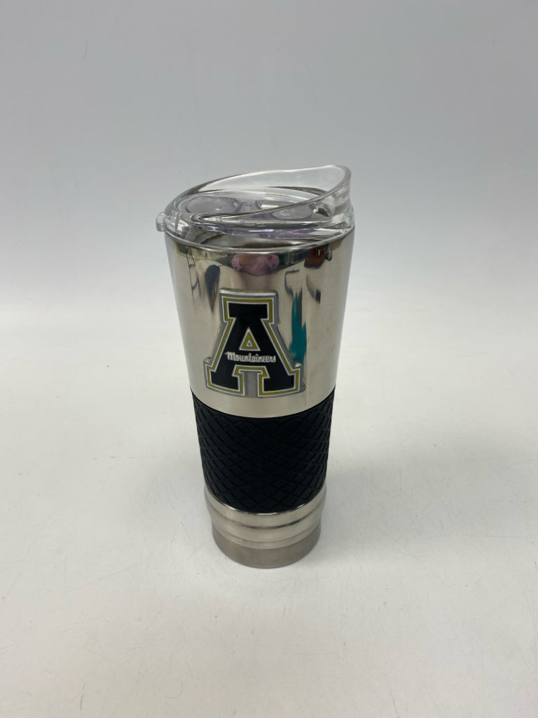 Silver Black Appalachian State Metal Tumbler