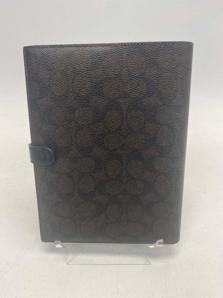 Coach Dark Brown Signature Notebook CZ198
