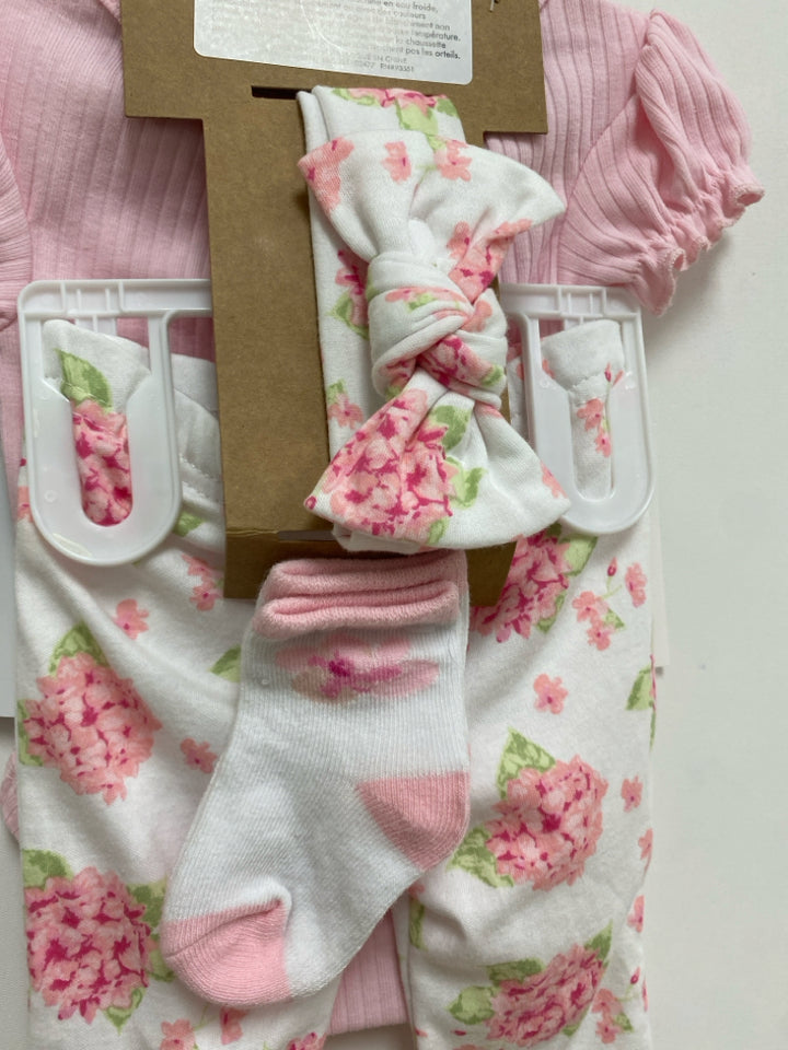 NWT SIZE 3M Pink White/Green Girl&