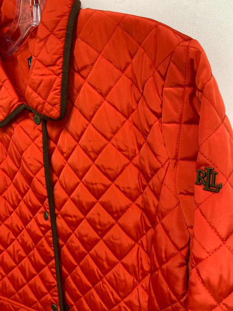 Lauren Ralph Lauren Size L Orange Quilted Ladies Jacket