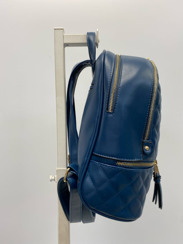 Dark Blue Quilted Backpack