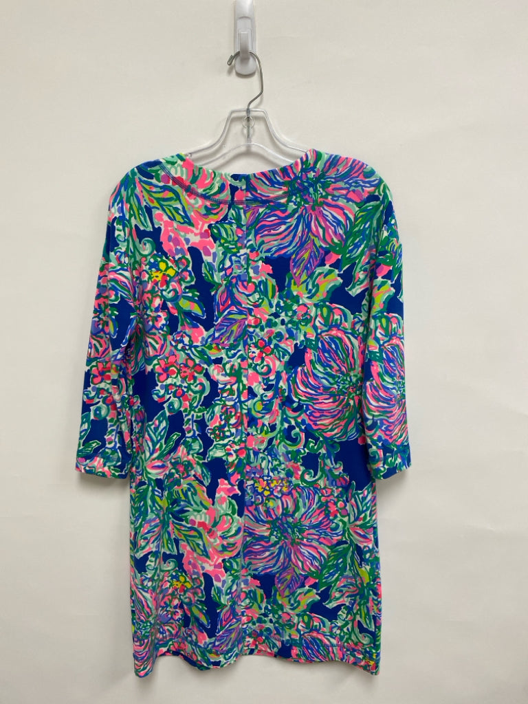LILLY PULITZER Size XS Aqua/Blue Pink/Multi Floral Ladies Dress