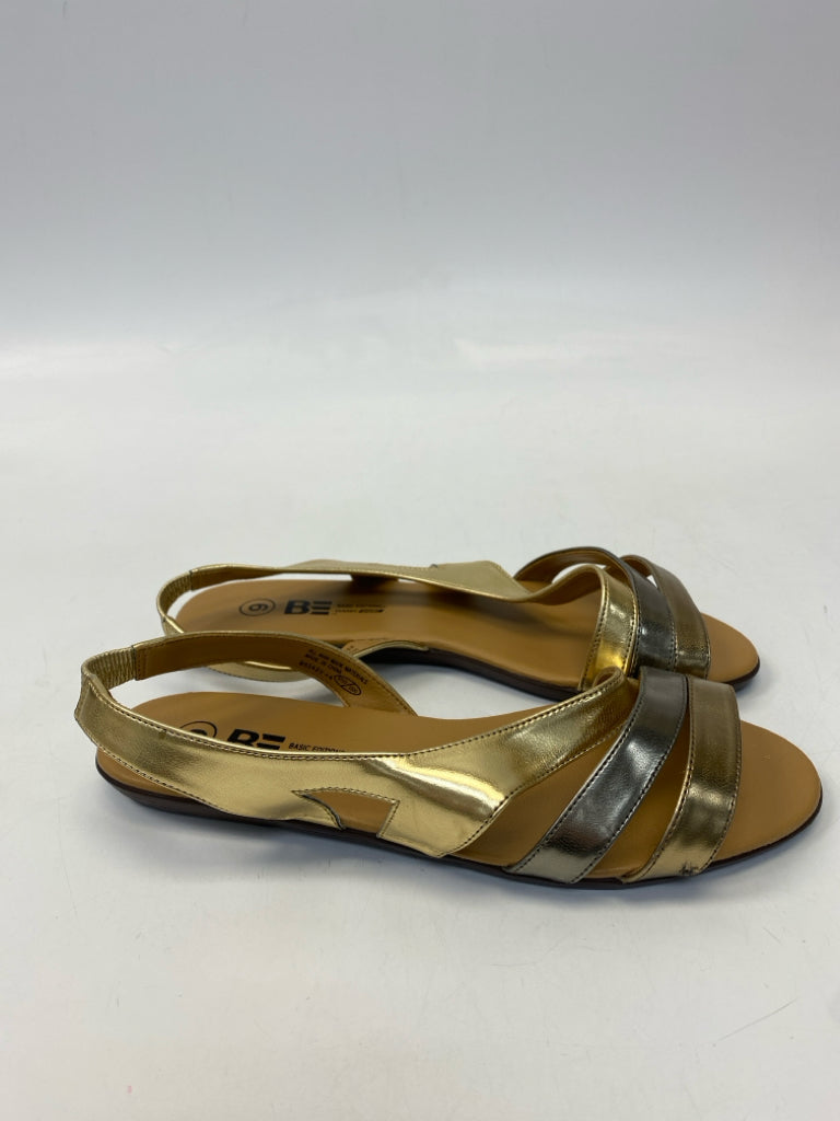 Basic Editions  Size 9 Gold/Silver Sandals