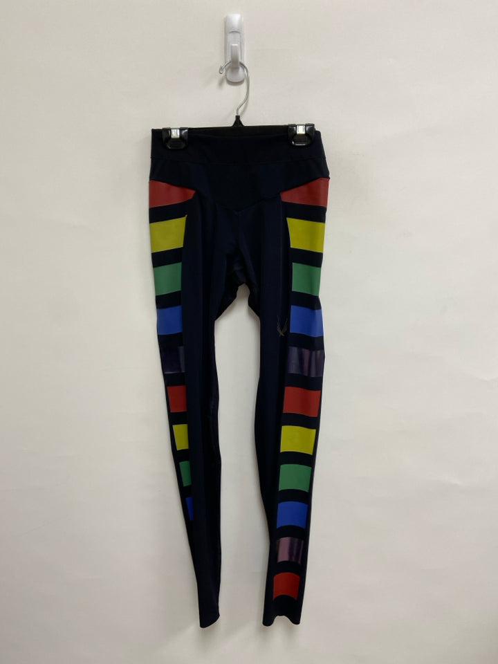 Size XS Black Multi Color Athletic Leggings