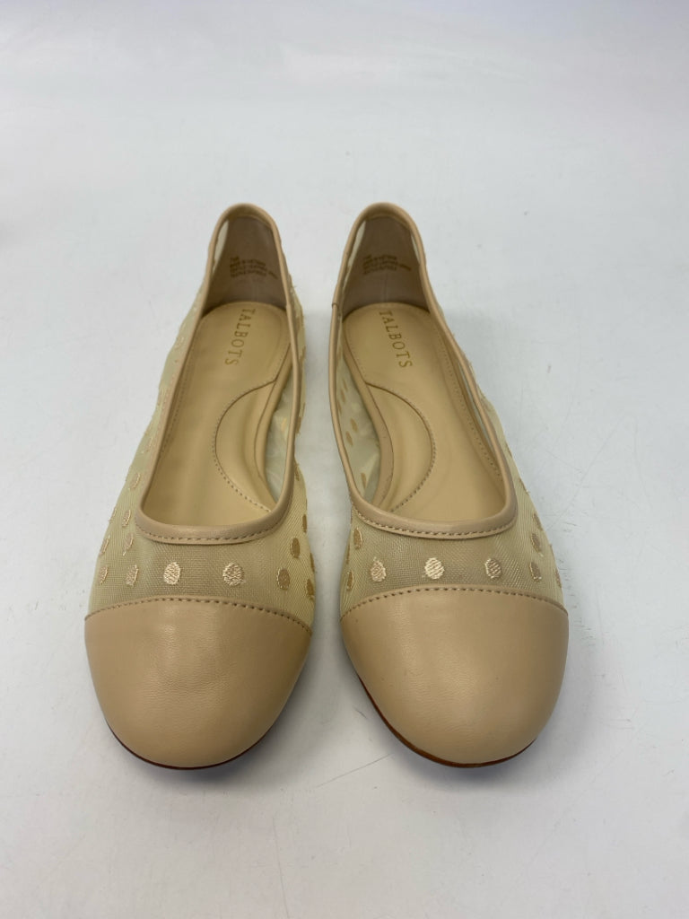 Talbots  Size 7.5 Beige Dot(s) Flats