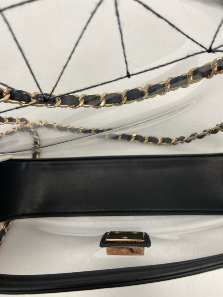 a new day Clear Black Handbag
