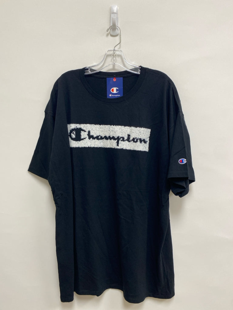 NWT Champion Size 2X Black White Logo Men&